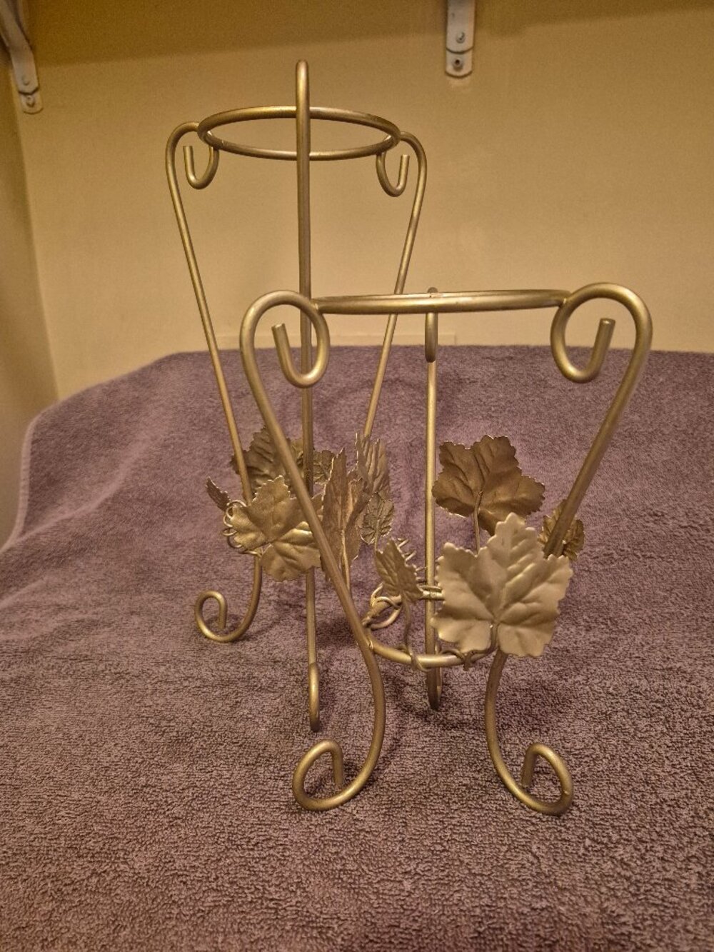 VINTAGE PARTYLITE "SEVILLE" CANDLE HOLDER STAND SET OF 2 11 1/4" AND 8 1/4"